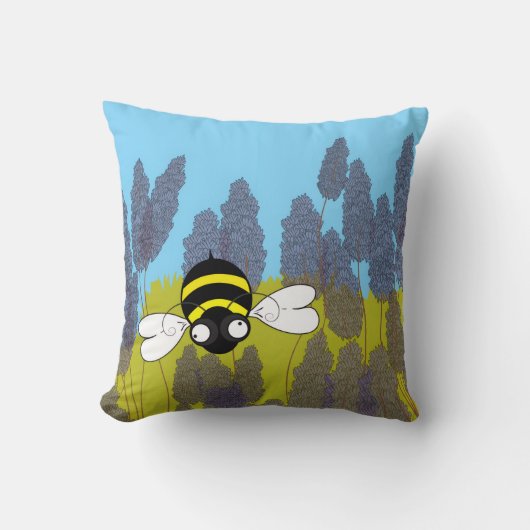 Lavender Throw Pillow クッション (正面)