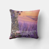 Lavender Throw Pillow Lamentations 3:23 クッション (裏面)