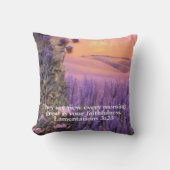 Lavender Throw Pillow Lamentations 3:23 クッション (正面)
