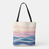 Lavender Tide Fluid Abstract Coastal トートバッグ (裏面)