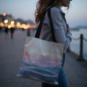 Lavender Tide Fluid Abstract Coastal トートバッグ