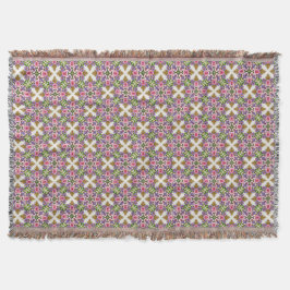 Lavender Treasury | 菱形の上品な花模様 スローブランケット