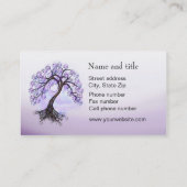 Lavender Tree of Life Connect（お客様と接続） 名刺 (裏面)