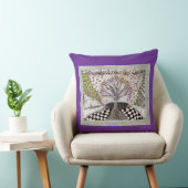 Lavender Tree Throw Pillow クッション (椅子)