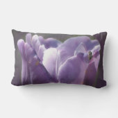 Lavender Tulip With Tiny Bee Close Up  ランバークッション (裏面)