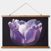 Lavender Tulip With Tiny Bee Close Up 吊り下げ型タペストリー (正面)