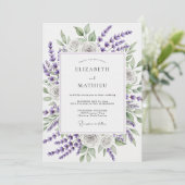 Lavender Verdant Spring Wedding 招待状 (スタンド正面)