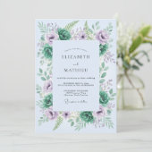 Lavender Verdant Woodland Wedding 招待状 (スタンド正面)