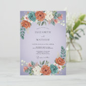 Lavender Vibrant Boho Wedding 招待状 (スタンド正面)
