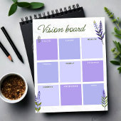 Lavender Vision Board | Goal Planner Worksheet ポスター