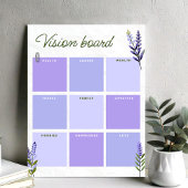 Lavender Vision Board | Goal Planner Worksheet ポスター
