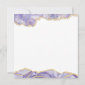 Lavender Watercolor Abstract Baby Shower サンキューカード (裏面)