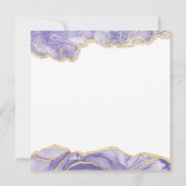 Lavender Watercolor Abstract Birthday サンキューカード (裏面)