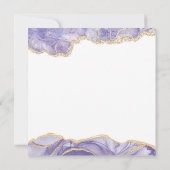 Lavender Watercolor Abstract Birthday Thank You Ca サンキューカード (裏面)