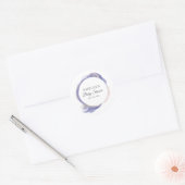 Lavender Watercolor Abstract Round Sticker ラウンドシール (封筒)