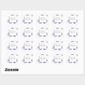 Lavender Watercolor Abstract Square Sticker スクエアシール (シート)