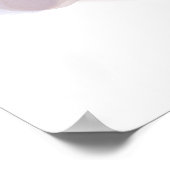 Lavender Watercolor Abstract Welcome Poster ポスター (角)