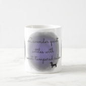 Lavender Watercolor Dachshund Custom Name コーヒーマグカップ (中央)