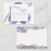 Lavender Watercolor Diaper Raffle Insert エンクロージャーカード (正面/裏面)