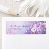 Lavender Watercolor Ethereal Purple Botanical ラベル (インサイチュ)