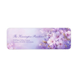 Lavender Watercolor Ethereal Purple Botanical ラベル