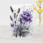 Lavender - Watercolor flowers カード (黄色い花)