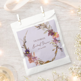 Lavender Watercolor Wildflower Favor Bags フェイバーバッグ