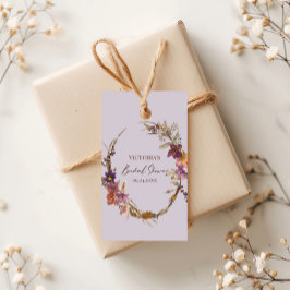 Lavender Watercolor Wildflower Gift Tag ギフトタグ