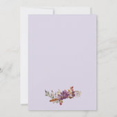 Lavender Watercolor Wildflower Invitation 招待状 (裏面)