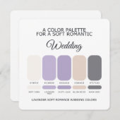 Lavender Wedding Color Palette Card 招待状 (正面/裏面)