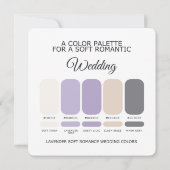 Lavender Wedding Color Palette Card 招待状 (裏面)