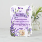 Lavender Wedding Invitation 招待状 (スタンド正面)