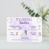 Lavender Wedding Timeline Enclosure Card エンクロージャーカード (スタンド正面)