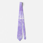 Lavender White Blue Abstract Print Neck Ties ネクタイ (正面)