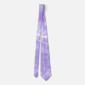 Lavender White Blue Abstract Print Neck Ties ネクタイ (裏面)