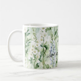 Lavender White Delphinium Flowers   コーヒーマグカップ