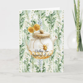 Lavender White Delphinium Flowers Bridal Shower カード