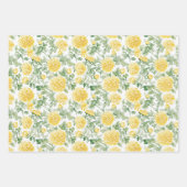 Lavender White Delphinium Flowers Bridal Shower ラッピングペーパーシート (正面2)