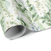 Lavender White Delphinium Flowers Bridal Shower ラッピングペーパー (ロールコーナー)