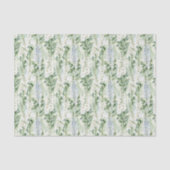 Lavender White Delphinium Flowers Bridal Shower 薄葉紙 (正面)