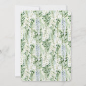 Lavender White Delphinium Flowers Wedding 招待状 (裏面)