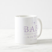 Lavender Wildflower Baby Announcement Coffee Mug コーヒーマグカップ (正面右)