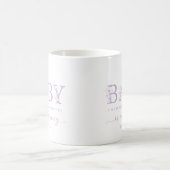 Lavender Wildflower Baby Announcement Coffee Mug コーヒーマグカップ (中央)