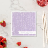 Lavender Wildflower Baby Shower | Floral Pattern スタンダードカクテルナプキン (インサイチュ)