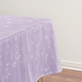 Lavender Wildflower Baby Shower Tablecloth テーブルクロス