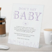 Lavender Wildflower Don’t Say Baby Game Sign 台座サイン (インサイチュ)