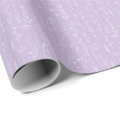 Lavender Wildflower Floral Baby Shower Gift Wrap ラッピングペーパー (ロールコーナー)