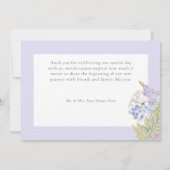 Lavender Wildflower Garden Romantic Wedding サンキューカード (裏面)