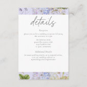 Lavender Wildflower Garden Romantic Wedding Detail エンクロージャーカード (正面)