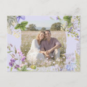 Lavender Wildflower Garden Save the Date Photo ポストカード (正面)